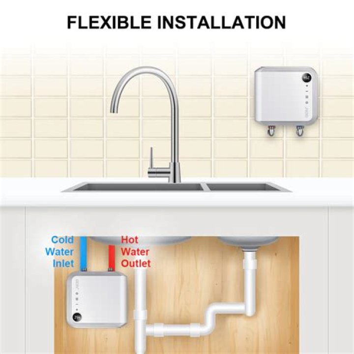 Can a tankless water heater be installed under a sink?