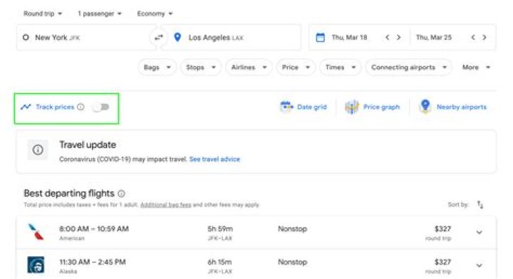 Do Google Flight prices include taxes?