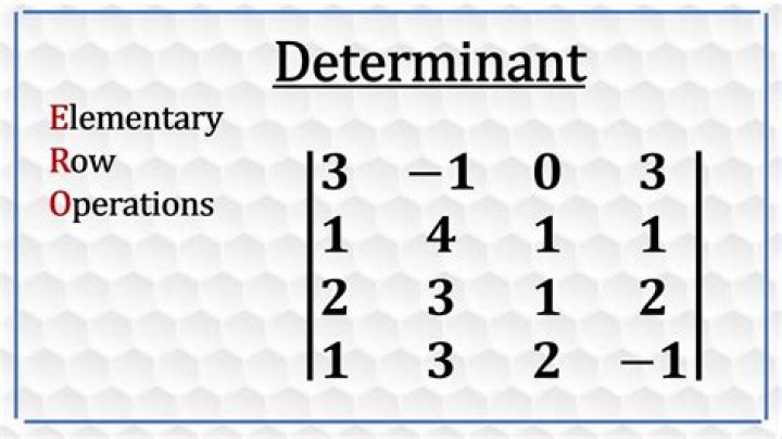 Does elementary row operations affect determinant