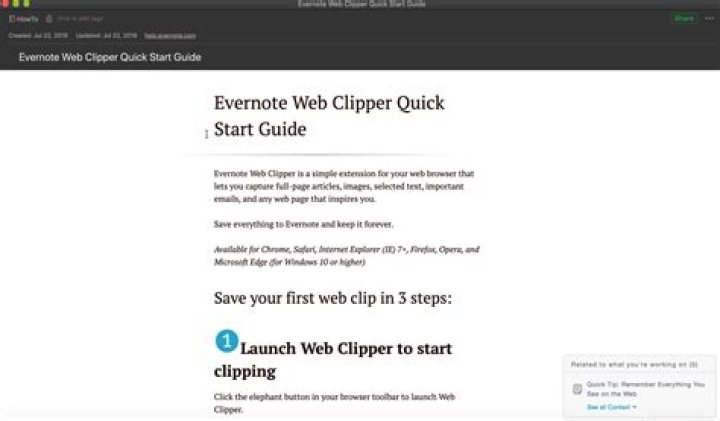 Does Evernote web Clipper work in Safari?
