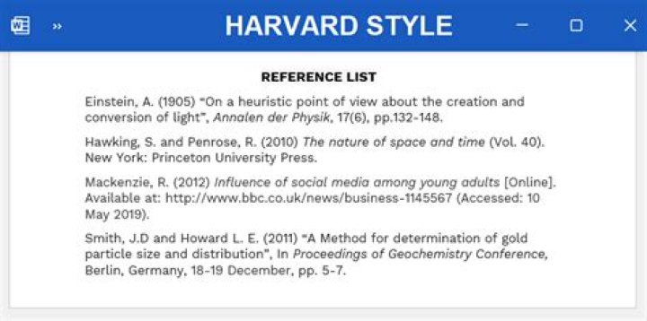Does Microsoft Word 2010 have Harvard referencing?