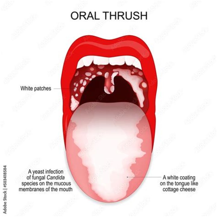 Does oral thrush cause red spots?