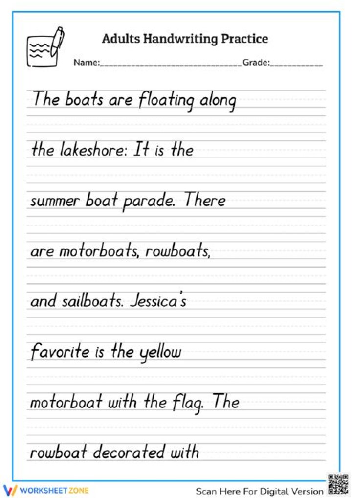 How can adults improve their handwriting in English?