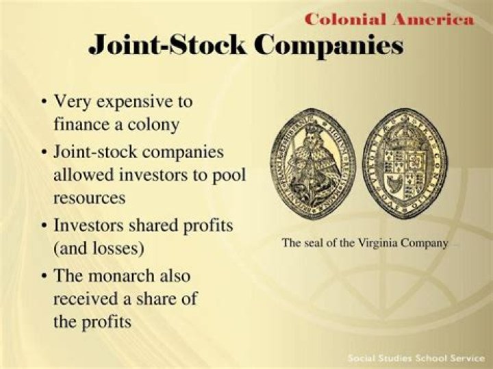 How did joint stock companies help the colonies?