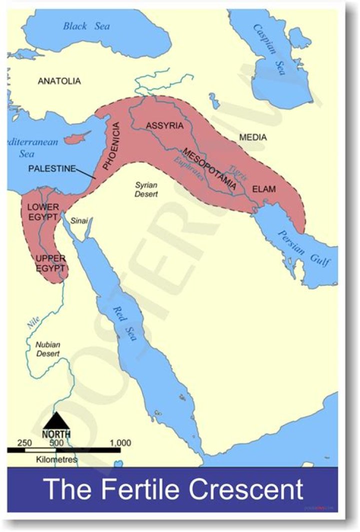 How did the movement of the early civilizations of the Fertile Crescent?