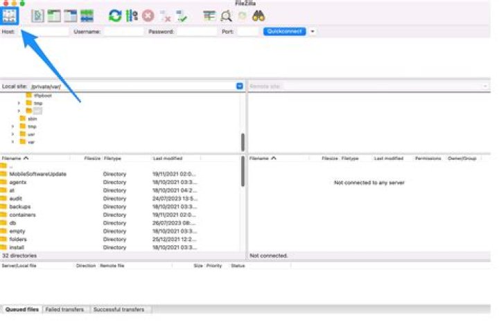 How do I add a host to FileZilla?
