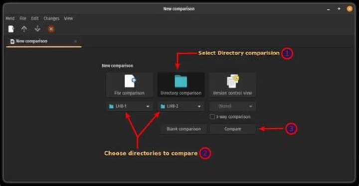 How do I compare two directories in Ubuntu?