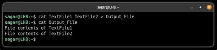 How do I concatenate two text files in Linux?