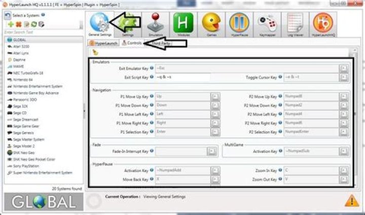 How do I configure HyperSpin controls?