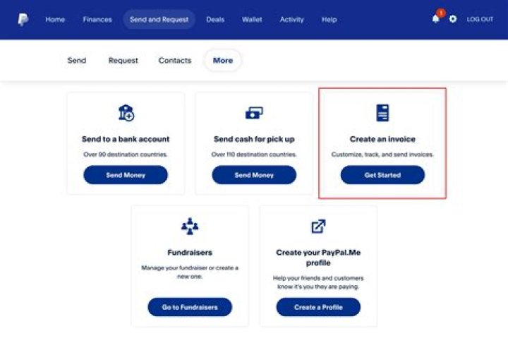 How do I create an invoice on PayPal app?