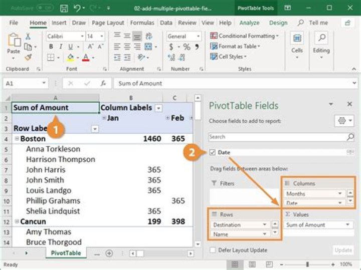How do I edit a pivot table in Excel 2011 for Mac?