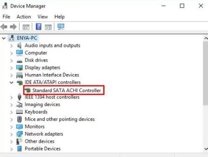 How do I find my SATA AHCI controller?