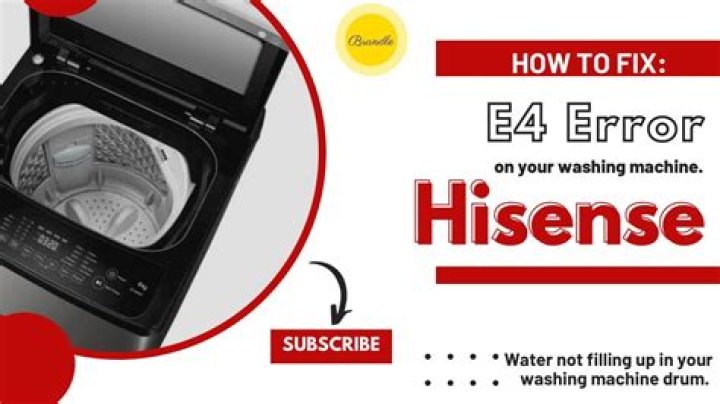 How do I fix E4 error on washing machine?