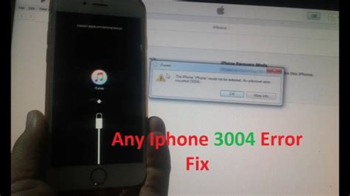 How do I fix error 3004 on my iPhone?