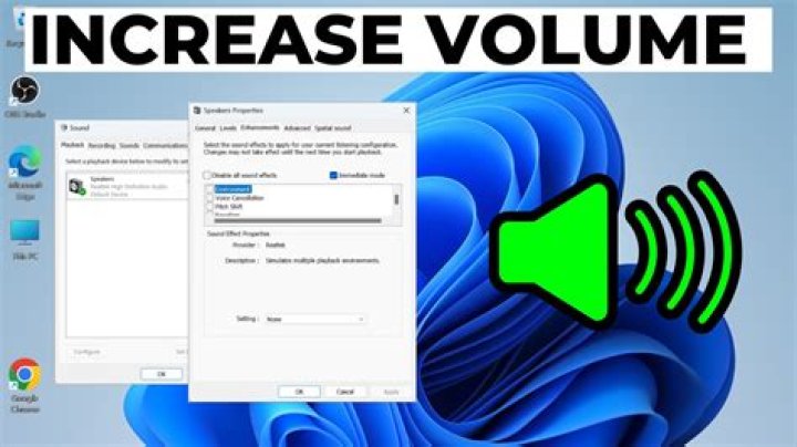 How do I increase maximum volume in Windows 10?