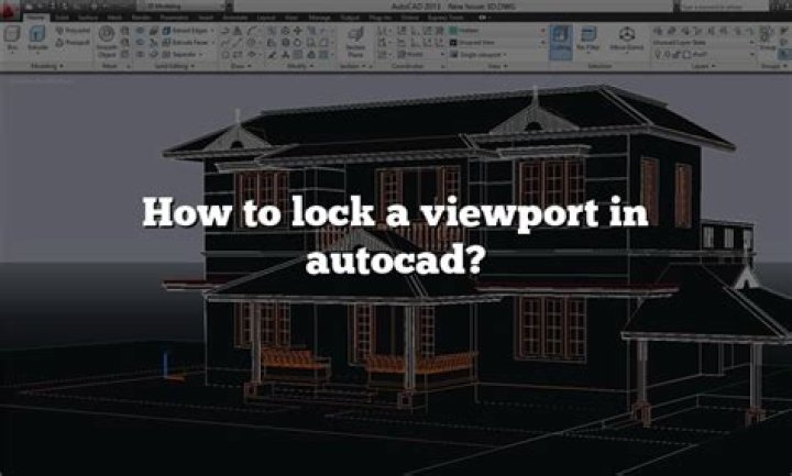 How do I lock a viewport in Autocad?