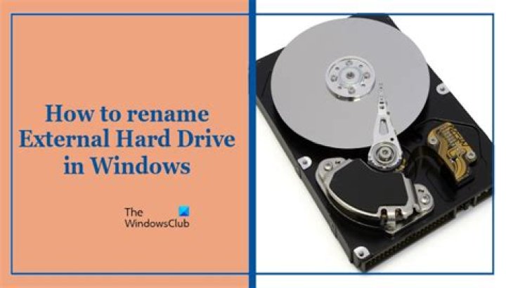 How do I rename my external hard drive?