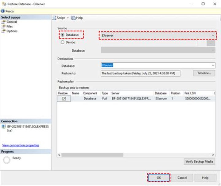 How do I restore a SQL Express Database?