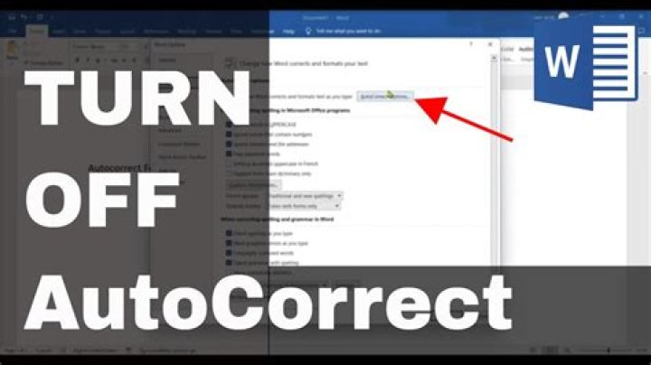 How do I turn off AutoCorrect in Word 2016?