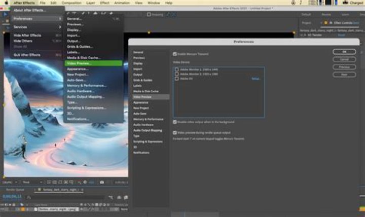 How do I turn on RAM preview in After Effects?
