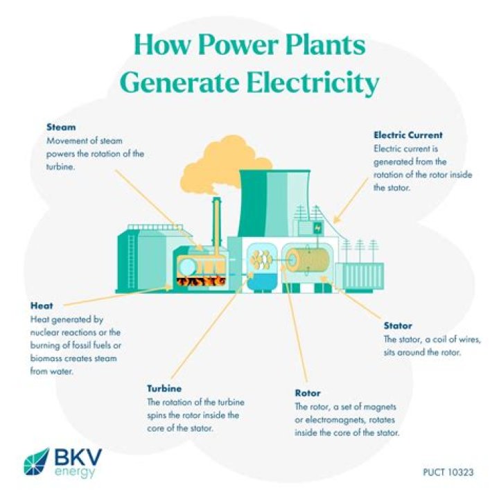 How do power plants generate electricity?