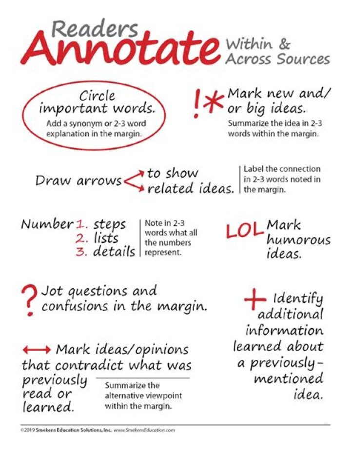 How do you annotate for middle school?