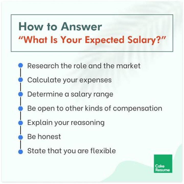 How do you answer a salary expectation question?