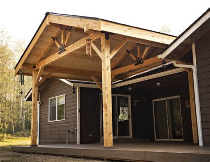 How do you build a front porch with a gable roof?