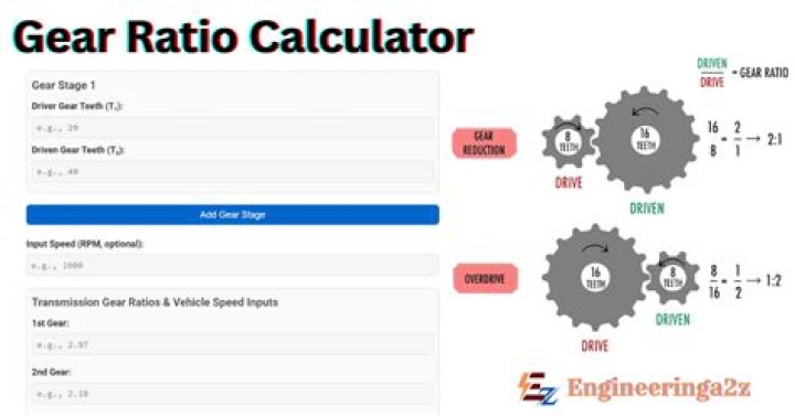 How do you calculate a gear ratio?