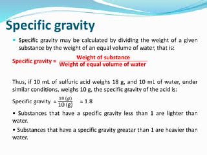 How do you calculate molecular weight from specific gravity?
