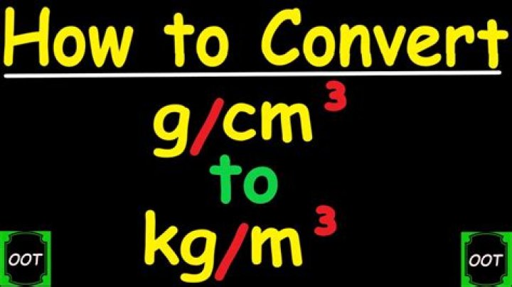 How do you convert cm3 to kg m3?