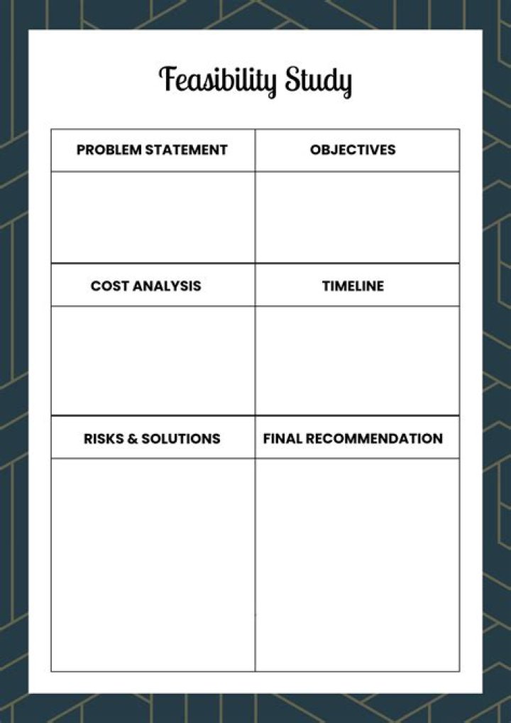 How do you create a feasibility report template?
