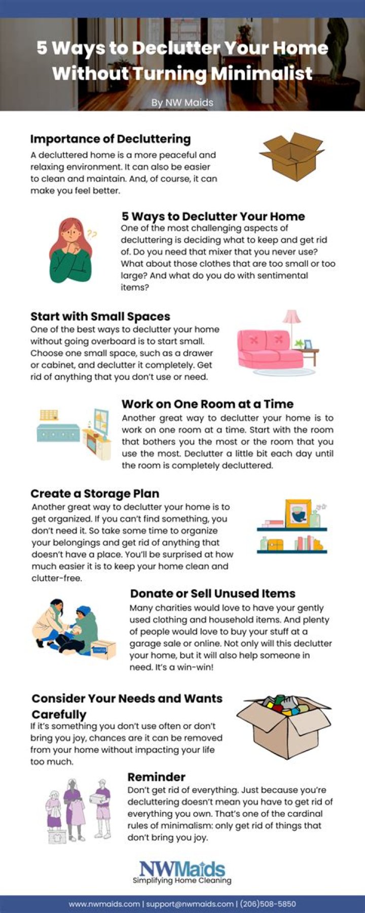 How do you declutter and organize books?