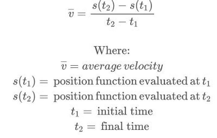 How do you find the average velocity over a time interval?