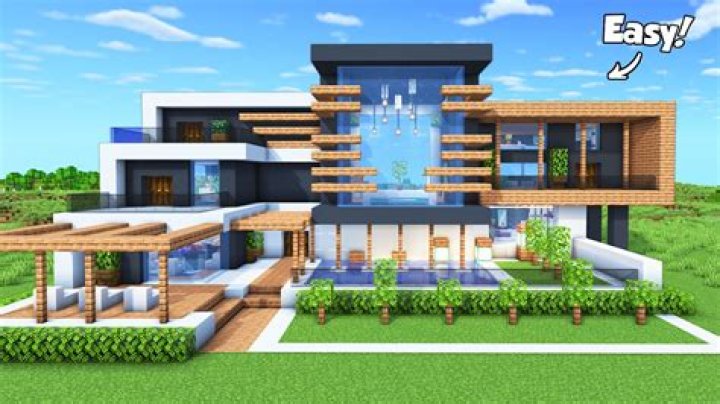 How do you make a big modern house in Minecraft?