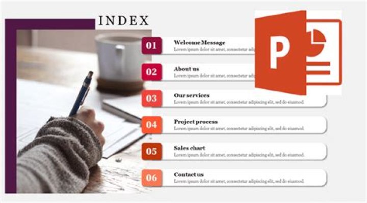 How do you number an index in PowerPoint?