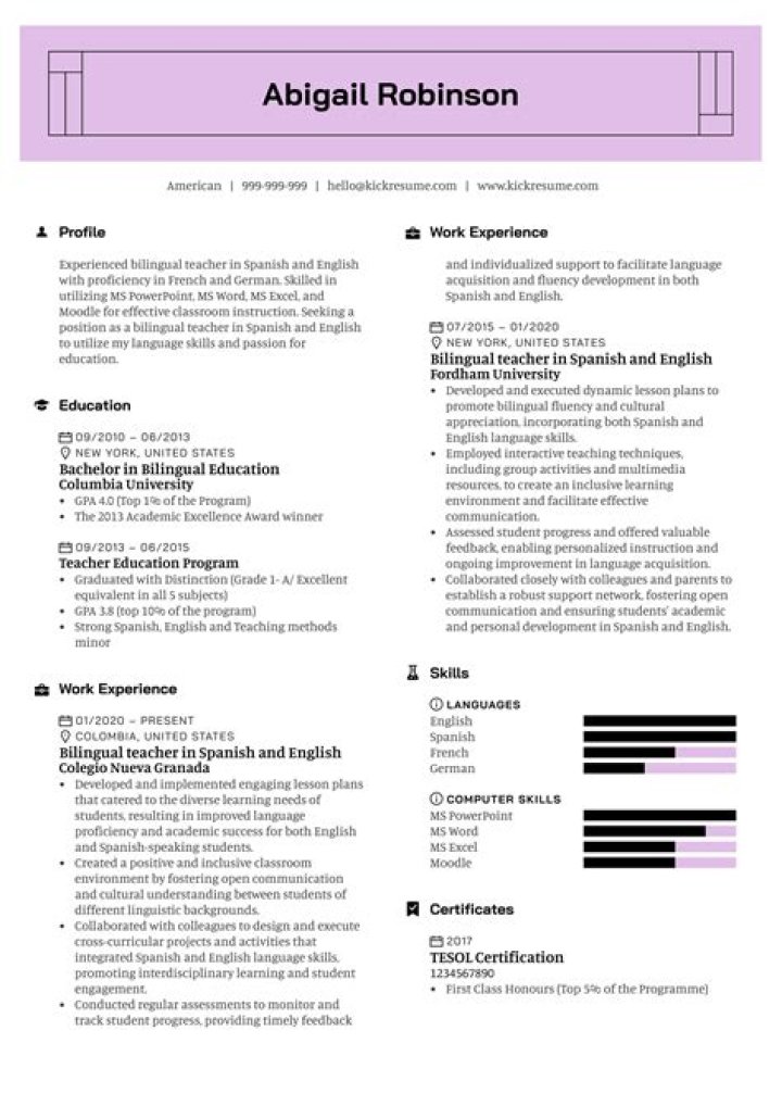How do you show that you are bilingual on a resume?