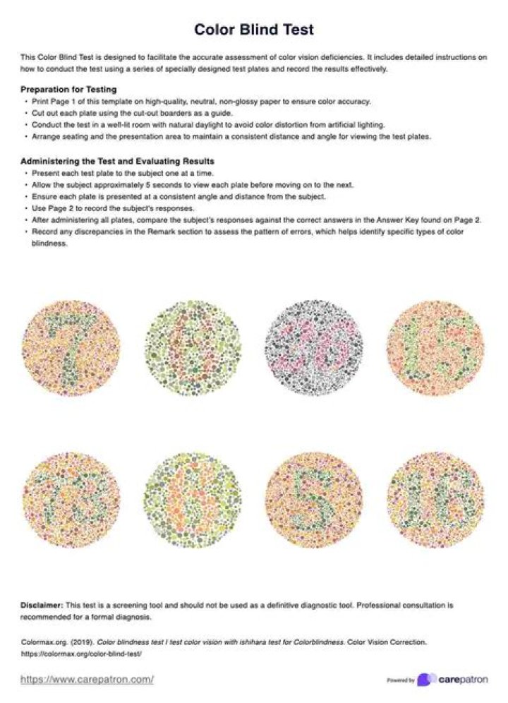 How do you test a child for color blindness?