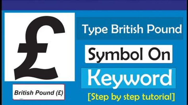 How do you type the British pound symbol in Word?