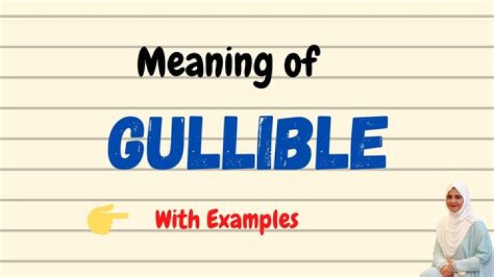 How do you use gullible in a sentence?