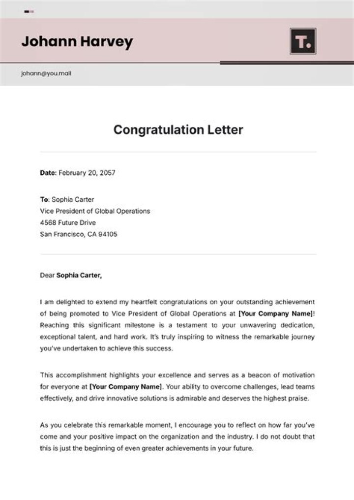 How do you write a congratulation letter?