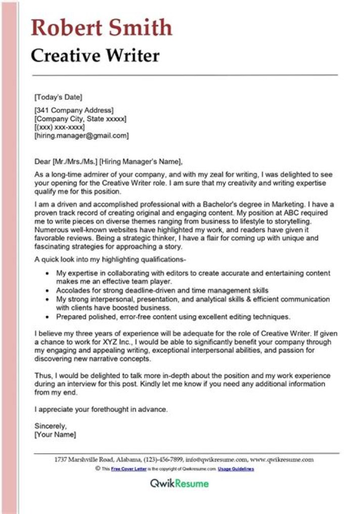 How do you write a creative director on a CV?