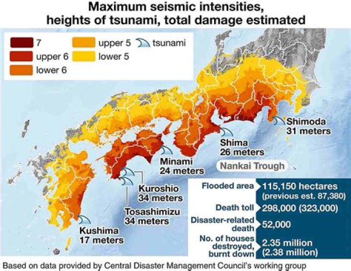 How many deaths occurred in the 2011 Japan tsunami?