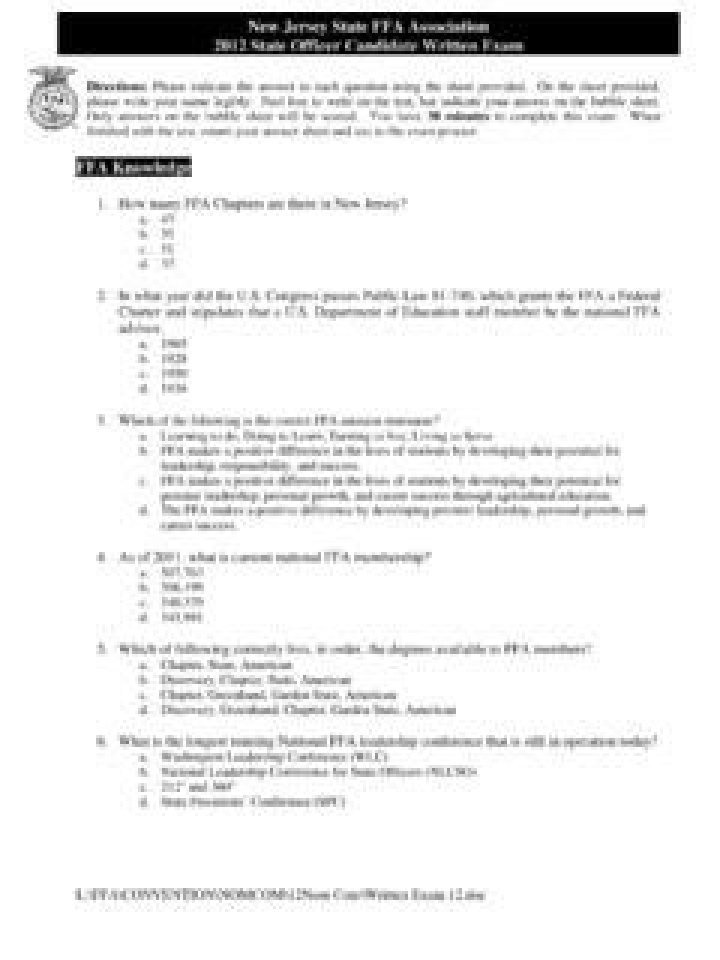 How many FFA chapters are there?