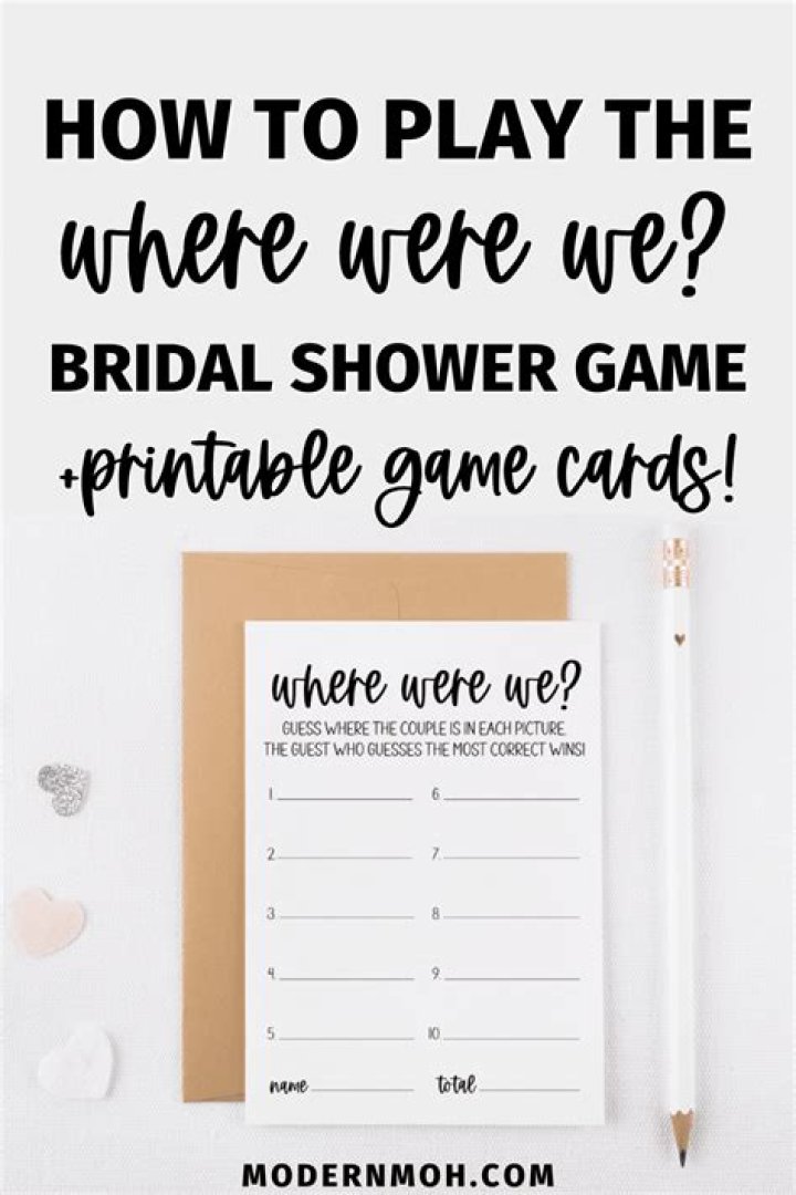 How many games should be played at a bridal shower?
