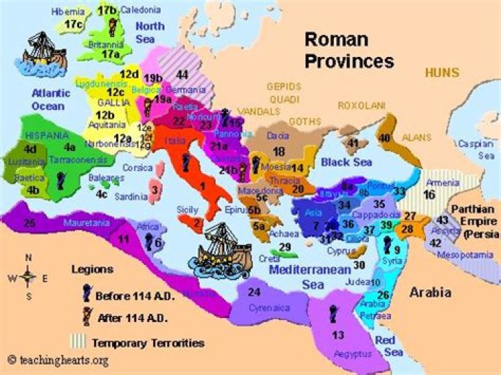 How many Roman provinces were there