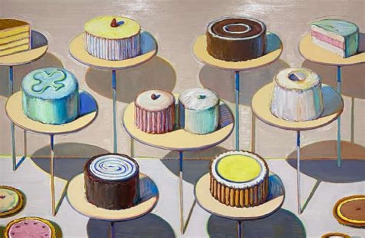 How much did his artwork encased cakes sell for Wayne Thiebaud?