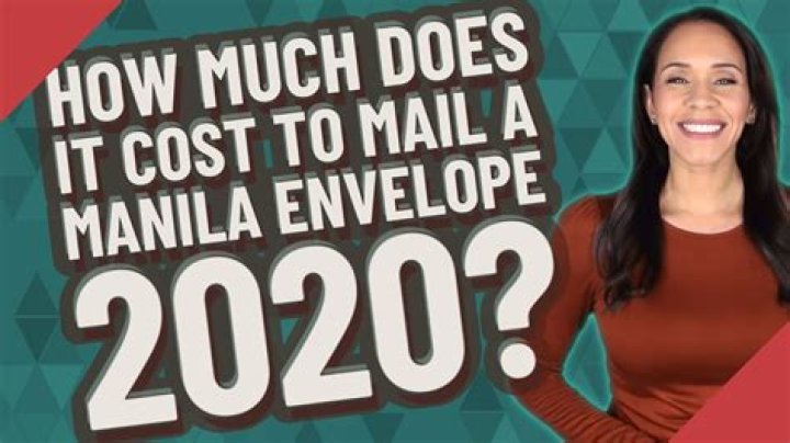 How much does it cost to mail a manila envelope 2020?