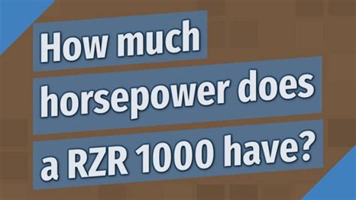 How much horsepower does a RZR 900 have?