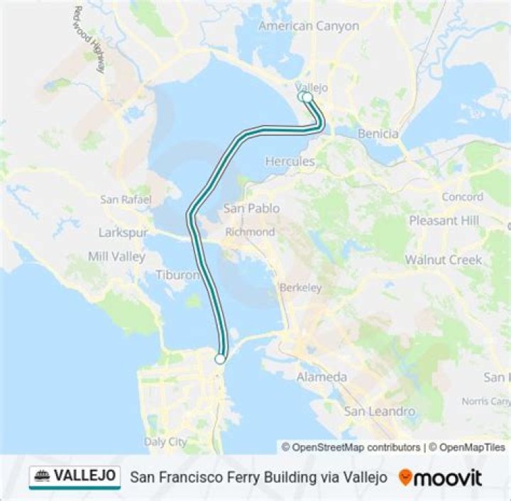 How much is the ferry from Vallejo to San Francisco?